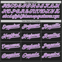 Load image into Gallery viewer, Custom Black Medium Purple-White Authentic Baseball Jersey
