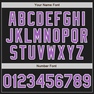 Custom Black Medium Purple-White Authentic Baseball Jersey