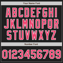 Load image into Gallery viewer, Custom Black Neon Pink-White Authentic Baseball Jersey
