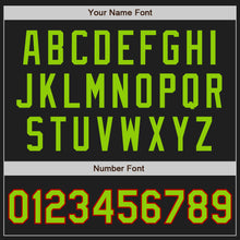 Load image into Gallery viewer, Custom Black Neon Green-Red Authentic Baseball Jersey

