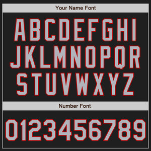 Custom Black Gray-Red Authentic Baseball Jersey