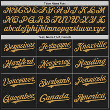 Charger l&#39;image dans la galerie, Custom Black Yellow-Old Gold Authentic Baseball Jersey

