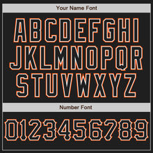 Charger l&#39;image dans la galerie, Custom Black White-Orange Authentic Baseball Jersey
