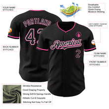Charger l&#39;image dans la galerie, Custom Black White-Pink Authentic Baseball Jersey
