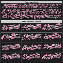 Charger l&#39;image dans la galerie, Custom Black White-Pink Authentic Baseball Jersey

