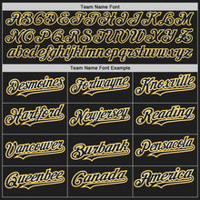 Charger l&#39;image dans la galerie, Custom Black White-Gold Authentic Baseball Jersey
