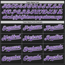 Load image into Gallery viewer, Custom Black Purple-White Authentic Baseball Jersey
