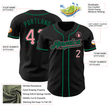 Charger l&#39;image dans la galerie, Custom Black Medium Pink-Kelly Green Authentic Baseball Jersey
