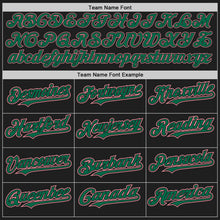 Charger l&#39;image dans la galerie, Custom Black Medium Pink-Kelly Green Authentic Baseball Jersey
