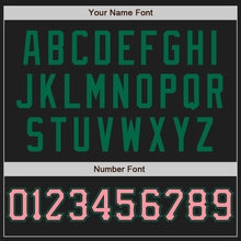 Charger l&#39;image dans la galerie, Custom Black Medium Pink-Kelly Green Authentic Baseball Jersey
