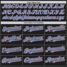 Charger l&#39;image dans la galerie, Custom Black Medium Pink-Light Blue Authentic Baseball Jersey
