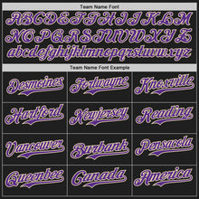 Load image into Gallery viewer, Custom Black Purple-Cream Authentic Baseball Jersey
