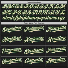 Load image into Gallery viewer, Custom Black Cream-Green Authentic Baseball Jersey
