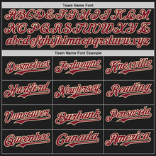 Load image into Gallery viewer, Custom Black Crimson-Cream Authentic Baseball Jersey
