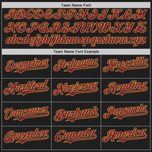 Load image into Gallery viewer, Custom Black Crimson-Old Gold Authentic Baseball Jersey
