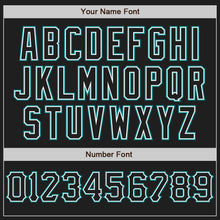 Charger l&#39;image dans la galerie, Custom Black White-Teal Authentic Baseball Jersey
