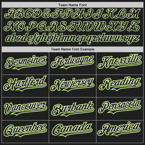 Custom Black White-Neon Green Authentic Baseball Jersey