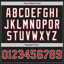 Charger l&#39;image dans la galerie, Custom Black Red-White Authentic Baseball Jersey
