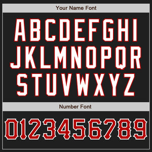 Custom Black Red-White Authentic Baseball Jersey