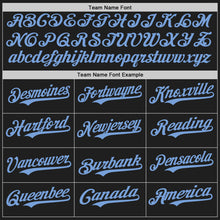 Load image into Gallery viewer, Custom Black Powder Blue-Orange Authentic Baseball Jersey
