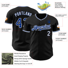 Load image into Gallery viewer, Custom Black Royal-White Authentic Baseball Jersey
