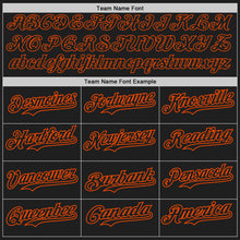 Charger l&#39;image dans la galerie, Custom Black Orange Authentic Baseball Jersey
