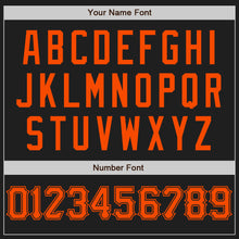 Charger l&#39;image dans la galerie, Custom Black Orange Authentic Baseball Jersey
