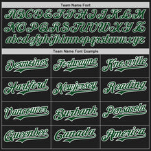 Load image into Gallery viewer, Custom Black Green-White Authentic Baseball Jersey
