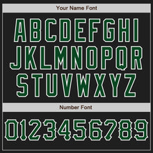 Load image into Gallery viewer, Custom Black Green-White Authentic Baseball Jersey
