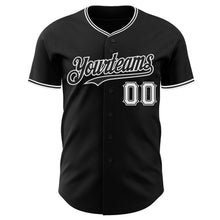 Загрузить изображение в средство просмотра галереи, Custom Black White Authentic Baseball Jersey
