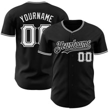 Загрузить изображение в средство просмотра галереи, Custom Black White Authentic Baseball Jersey
