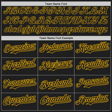 Charger l&#39;image dans la galerie, Custom Black Gold Authentic Baseball Jersey
