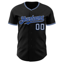 Load image into Gallery viewer, Custom Black Royal-Gray Authentic Baseball Jersey
