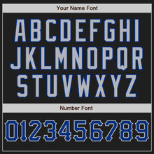 Load image into Gallery viewer, Custom Black Royal-Gray Authentic Baseball Jersey
