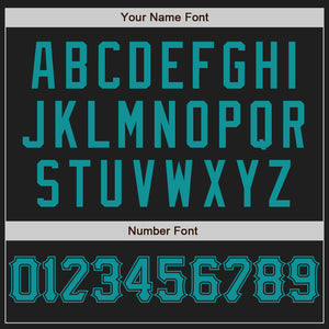 Custom Black Teal Authentic Baseball Jersey