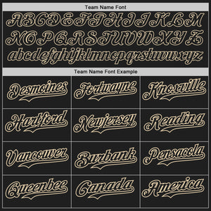 Custom Black City Cream Authentic Baseball Jersey