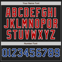Load image into Gallery viewer, Custom Black Royal Red-White Authentic Baseball Jersey
