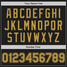 Загрузить изображение в средство просмотра галереи, Custom Stitched Black Old Gold Baseball Pullover Sweatshirt Hoodie
