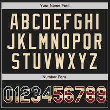 Загрузить изображение в средство просмотра галереи, Custom Stitched Black Vintage USA Flag-Cream Baseball Pullover Sweatshirt Hoodie
