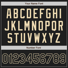 Load image into Gallery viewer, Custom Stitched Black Cream Baseball Pullover Sweatshirt Hoodie
