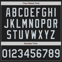 Load image into Gallery viewer, Custom Stitched Black Silver Baseball Pullover Sweatshirt Hoodie
