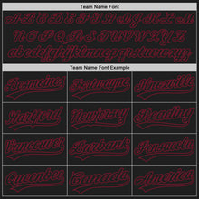 Загрузить изображение в средство просмотра галереи, Custom Black Crimson Authentic Baseball Jersey
