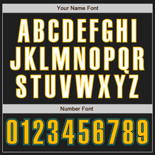 Load image into Gallery viewer, Custom Black Gold Teal-White Authentic Baseball Jersey
