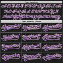 Charger l'image dans la galerie, Custom Black Purple Cream-Teal Authentic Baseball Jersey
