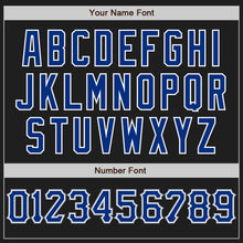 Load image into Gallery viewer, Custom Black Royal Gray-White Authentic Baseball Jersey

