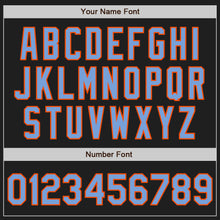 Charger l'image dans la galerie, Custom Black Powder Blue-Orange Authentic Baseball Jersey
