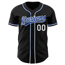 Charger l'image dans la galerie, Custom Black White-Royal Authentic Baseball Jersey
