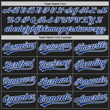 Charger l'image dans la galerie, Custom Black White-Royal Authentic Baseball Jersey

