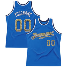 Загрузить изображение в средство просмотра галереи, Custom Blue Camo-Navy Authentic Throwback Basketball Jersey
