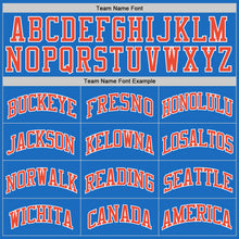 Charger l&#39;image dans la galerie, Custom Blue Orange-White Authentic Throwback Basketball Jersey
